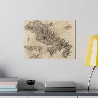 Close-up of the textured canvas material on Martinico showing detailed weave and subtle color variations at an angle