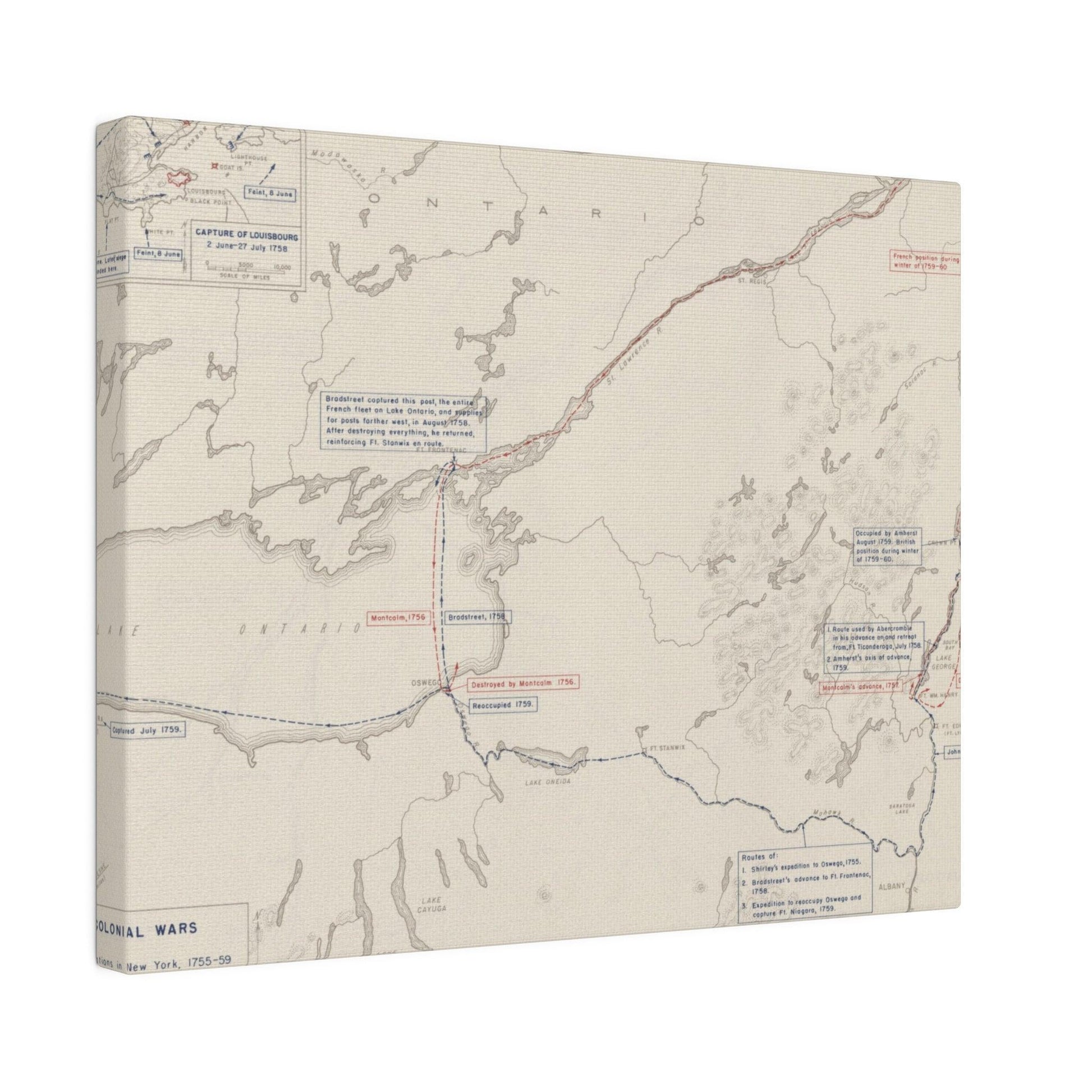 Close-up of textured canvas surface highlighting aged, faded detailing and subtle brushstroke patterns from an upward angle.