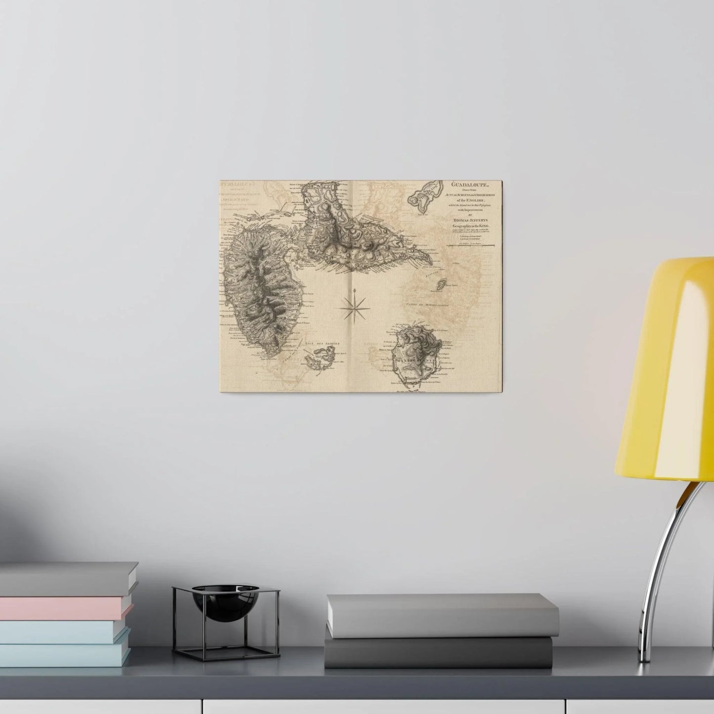 Close-up of the Guadaloupe canvas showing textured fabric weave and subtle color variations in warm beige tones.