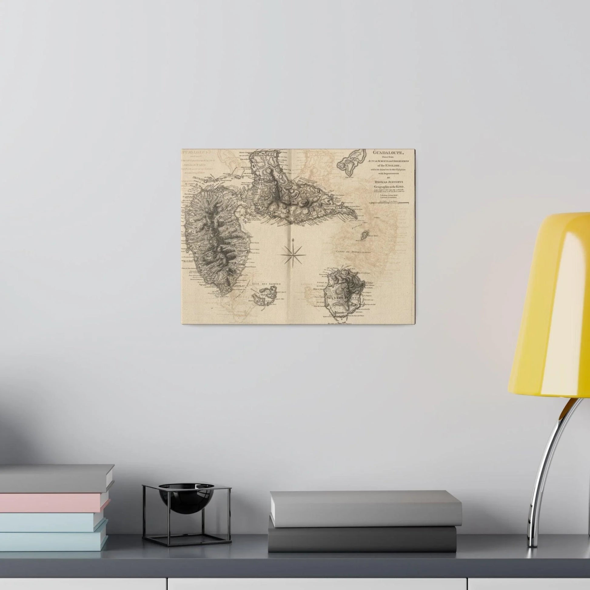 Close-up of the Guadaloupe canvas showing textured fabric weave and subtle color variations in warm beige tones.