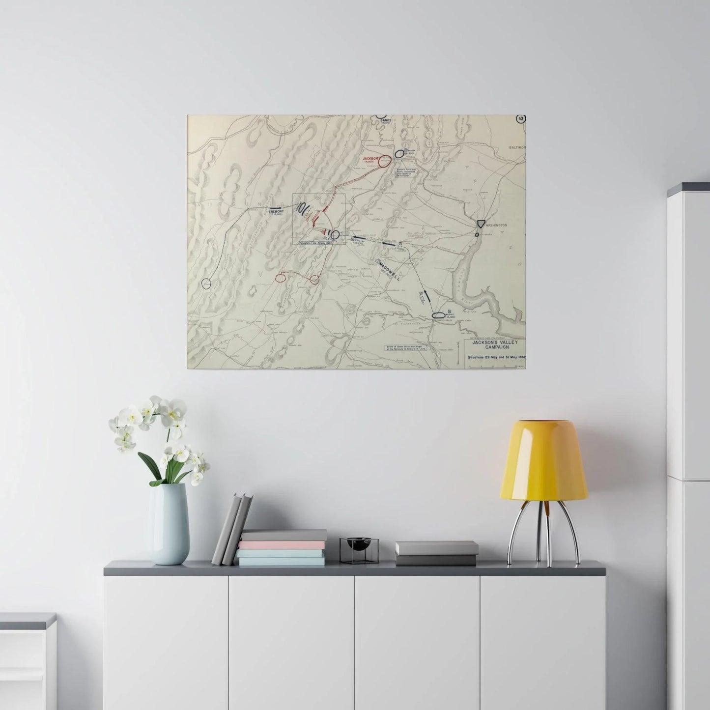 Close-up of detailed canvas texture highlighting period-appropriate coloration and fine brushstroke style from the Jackson's