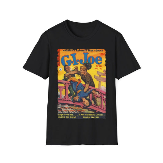 Printify G.I. Joe No.30 unisex softstyle cotton T-shirt, regular fit, crew neck, black color, short sleeves, DTG printed