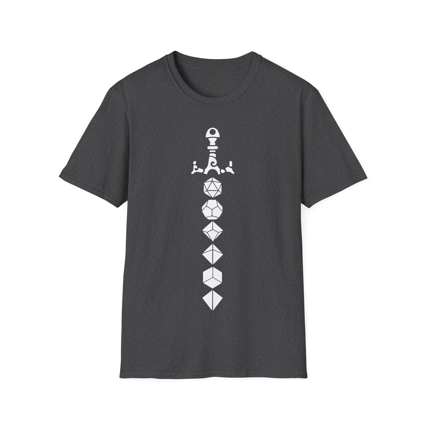 Dice Sword White - Unisex Softstyle T-Shirt