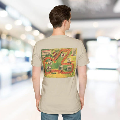 Close-up of the Jet Black No.5 T-Shirt neckline highlighting smooth ribbed collar and reinforced stitching on the slim fit