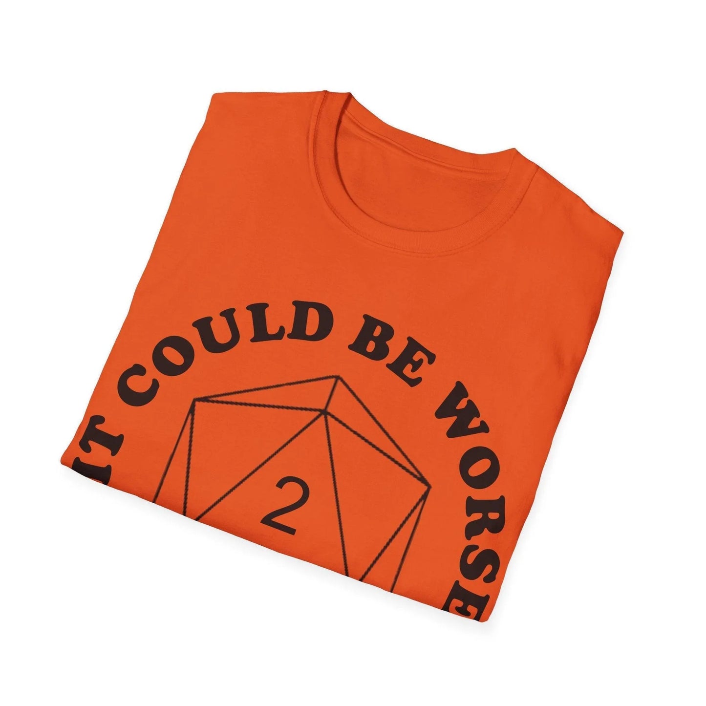 Close-up of the black unisex softstyle T-shirt’s collar showing reinforced stitching and smooth fabric edge detail.