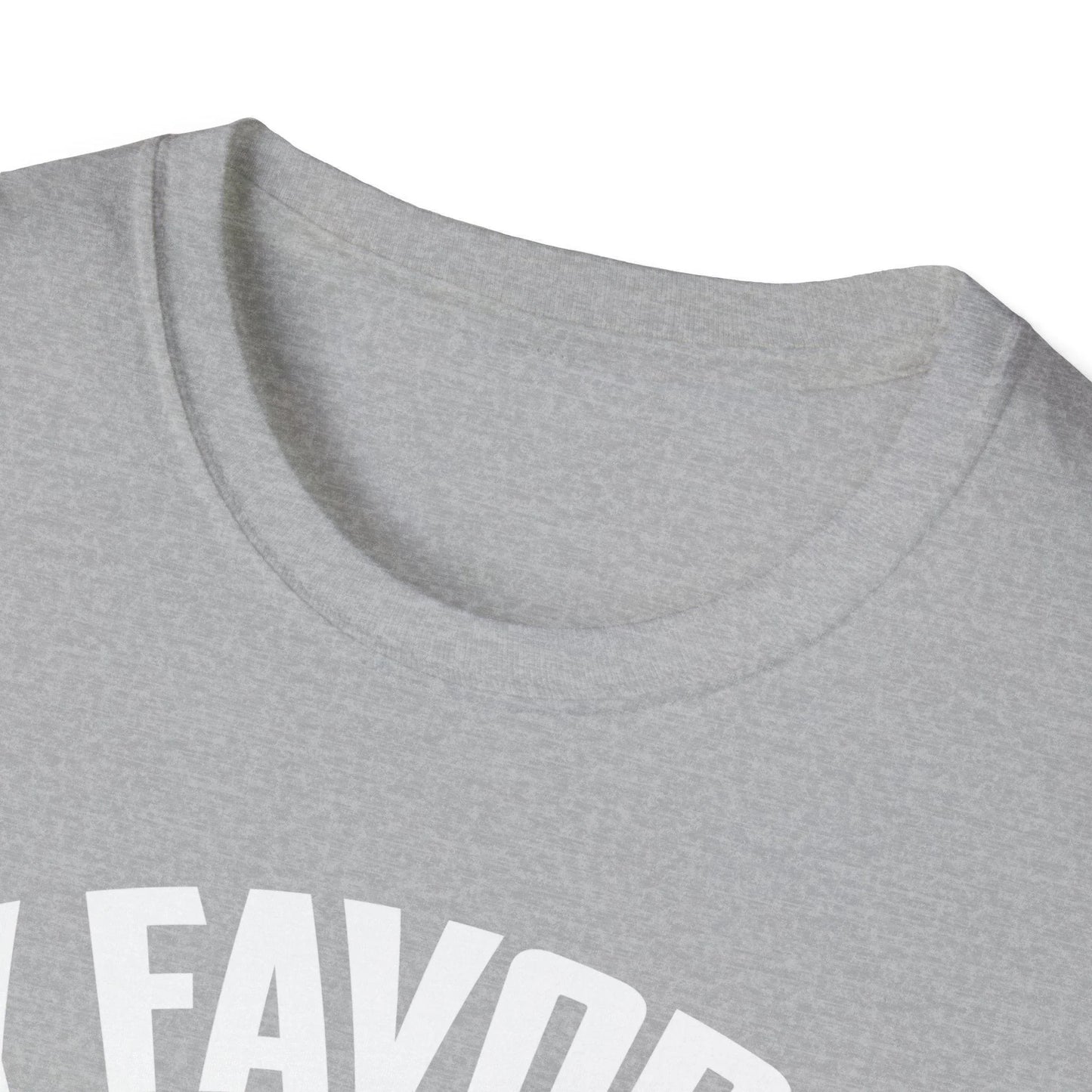 Close-up of the unisex soft cotton fabric displaying the heather navy color and subtle texture from this shoulder angle.