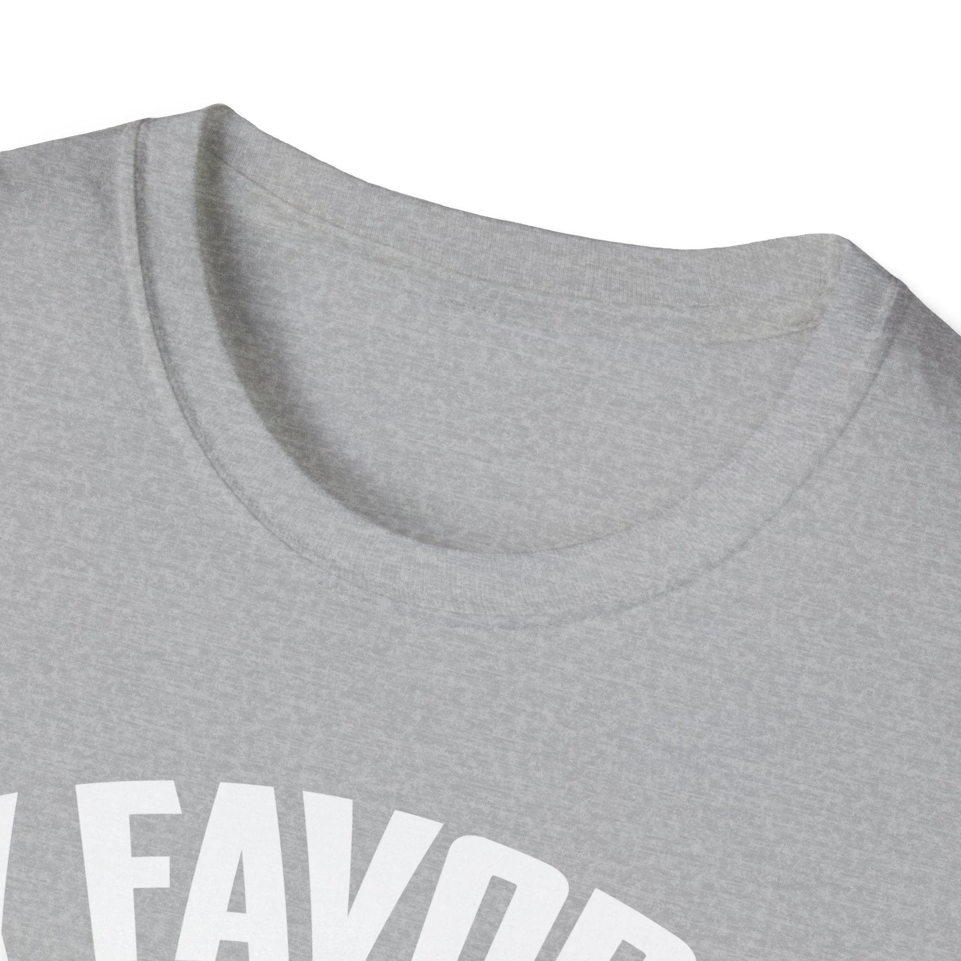 Close-up of the unisex soft cotton fabric displaying the heather navy color and subtle texture from this shoulder angle.