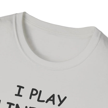 Close-up of the black unisex softstyle T-shirt fabric displaying smooth texture and subtle stitching details around the