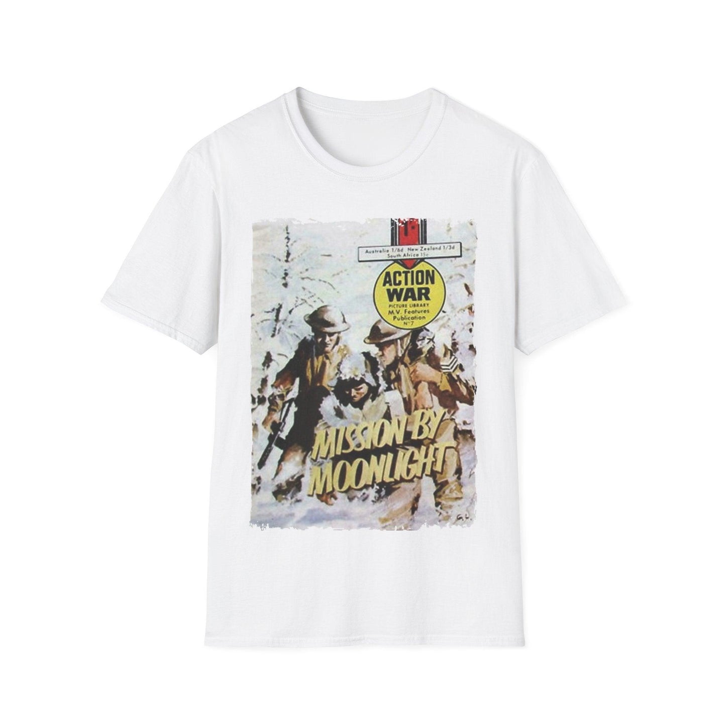 Close-up of the unisex charcoal gray softstyle T-shirt fabric displaying smooth texture and precise stitching at the sleeve