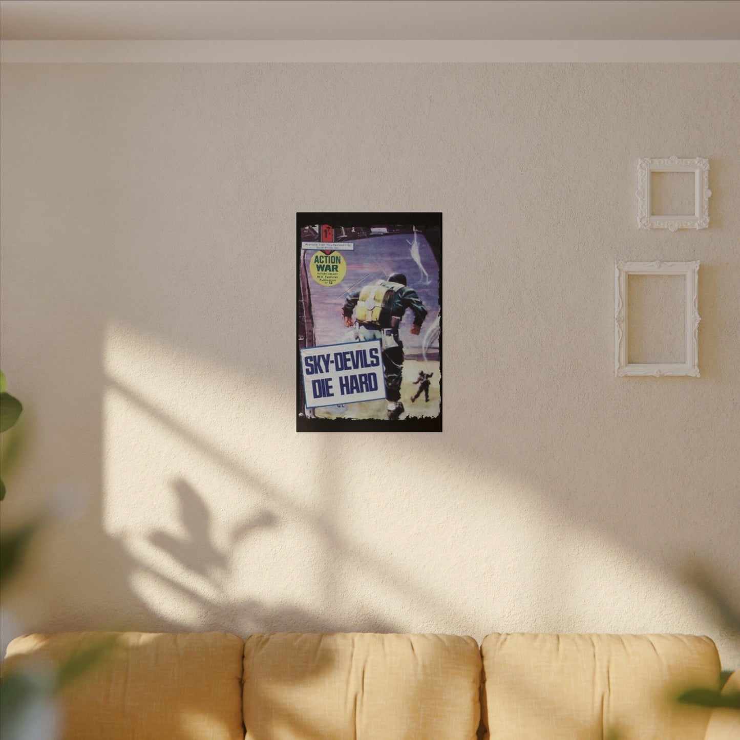 Close-up of the vibrant comic book cover artwork showing detailed line work and bold color contrasts from a top-down angle.