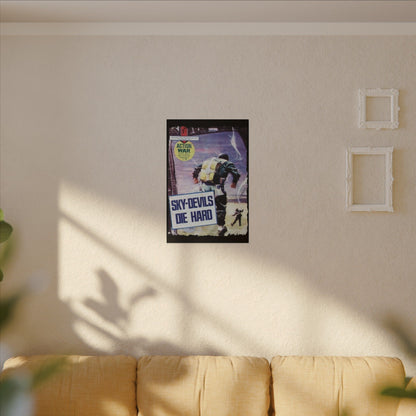 Close-up of the vibrant comic book cover artwork showing detailed line work and bold color contrasts from a top-down angle.