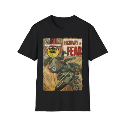 Printify Action War #5 unisex cotton crew neck T-shirt with regular fit, vibrant graphic, short sleeves, and soft fabric