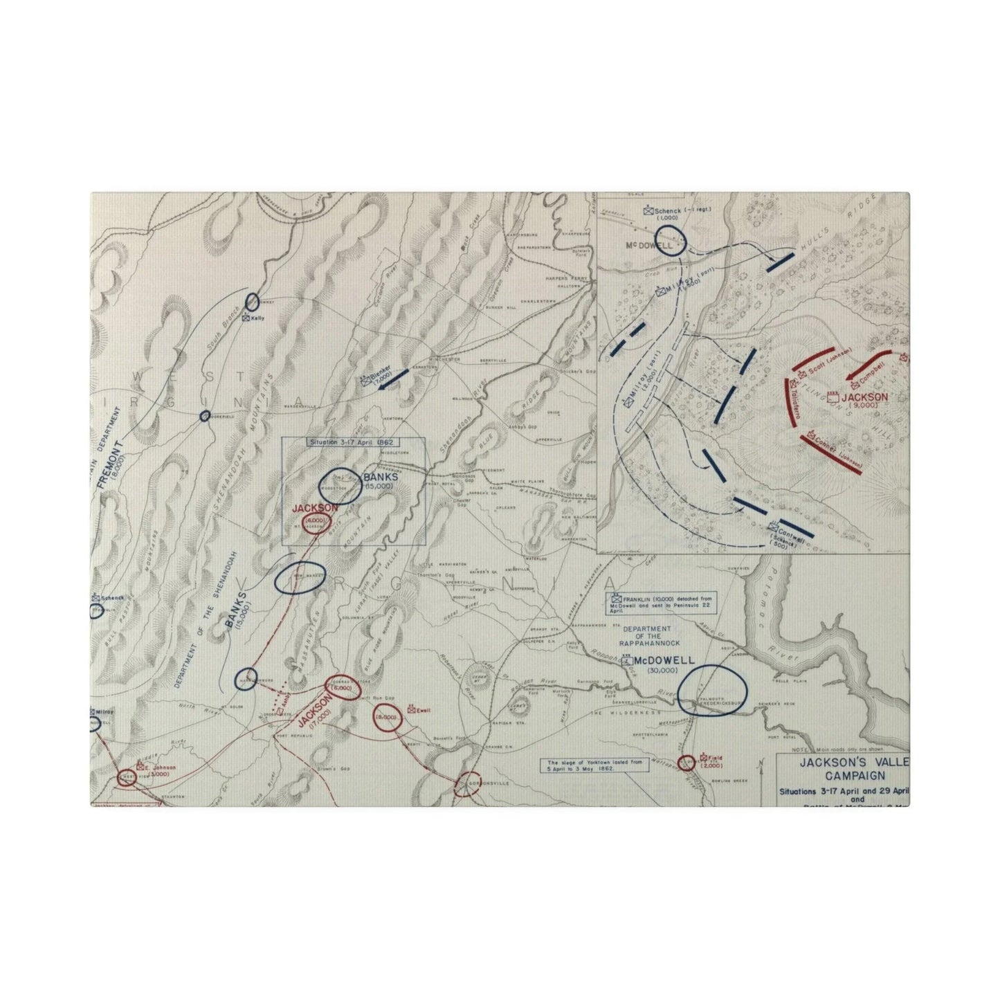 Close-up of canvas texture highlighting detailed brushstrokes and aged finish from a top-down perspective of the Civil War