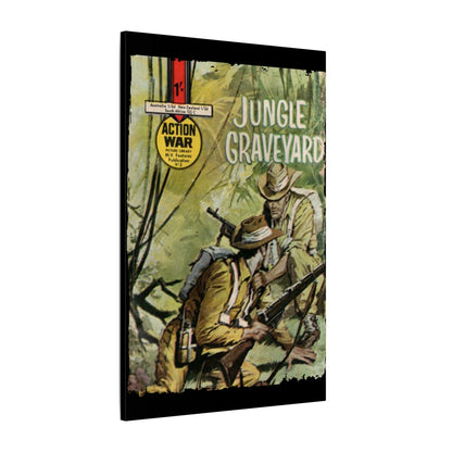 Close-up of the Action War #3 comic book cover’s vibrant artwork with bold red and blue tones, detailed line work, and