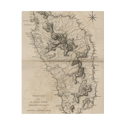 Close-up of the Dominica canvas texture highlighting fine weave and matte finish from a slight aerial angle.