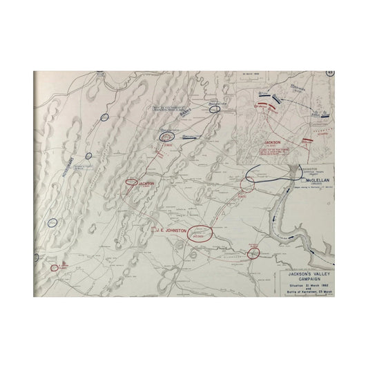 Canvas print of Civil War Battle of Kernstown scene, 24x36 inches, matte finish, eco-friendly materials, Printify brand