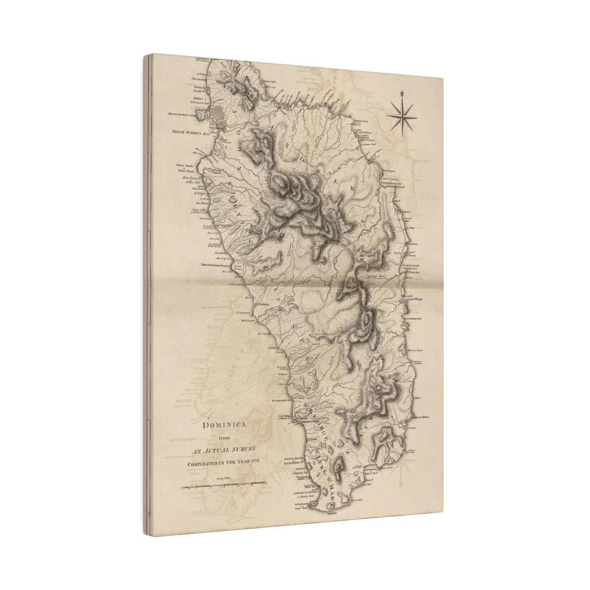 Close-up of the Dominica canvas corner showing textured fabric weave and natural beige finish with subtle frayed edges