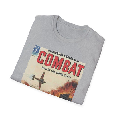 Close-up of the Combat April 1965 softstyle T-shirt’s lightweight cotton fabric showcasing smooth texture and vibrant olive