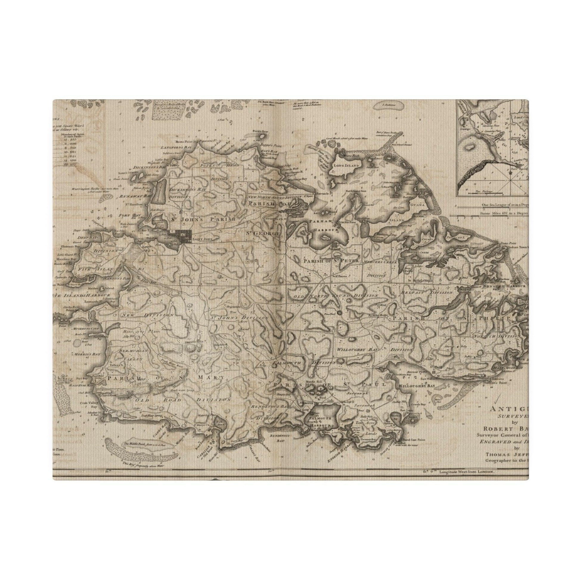 Close-up of Antigua canvas fabric showcasing textured weave and rich navy blue color detail