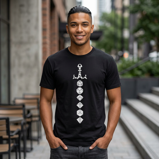 Dice Sword White - Unisex Softstyle T-Shirt