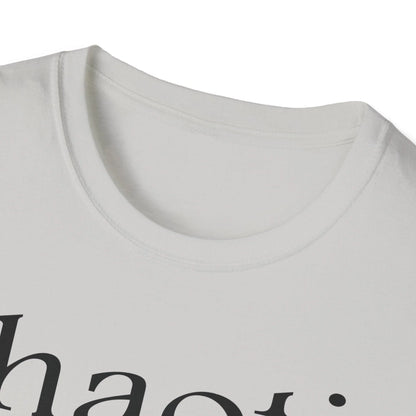 Close-up of the black unisex softstyle T-shirt's fabric texture and subtle stitching detail at the sleeve hem from a