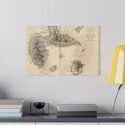 Close-up of textured canvas surface highlighting matte finish and subtle weave details from a top-down perspective.