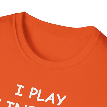 Close-up of the white unisex softstyle T-shirt's relaxed fit and seamless neckline from a top-down perspective, highlighting