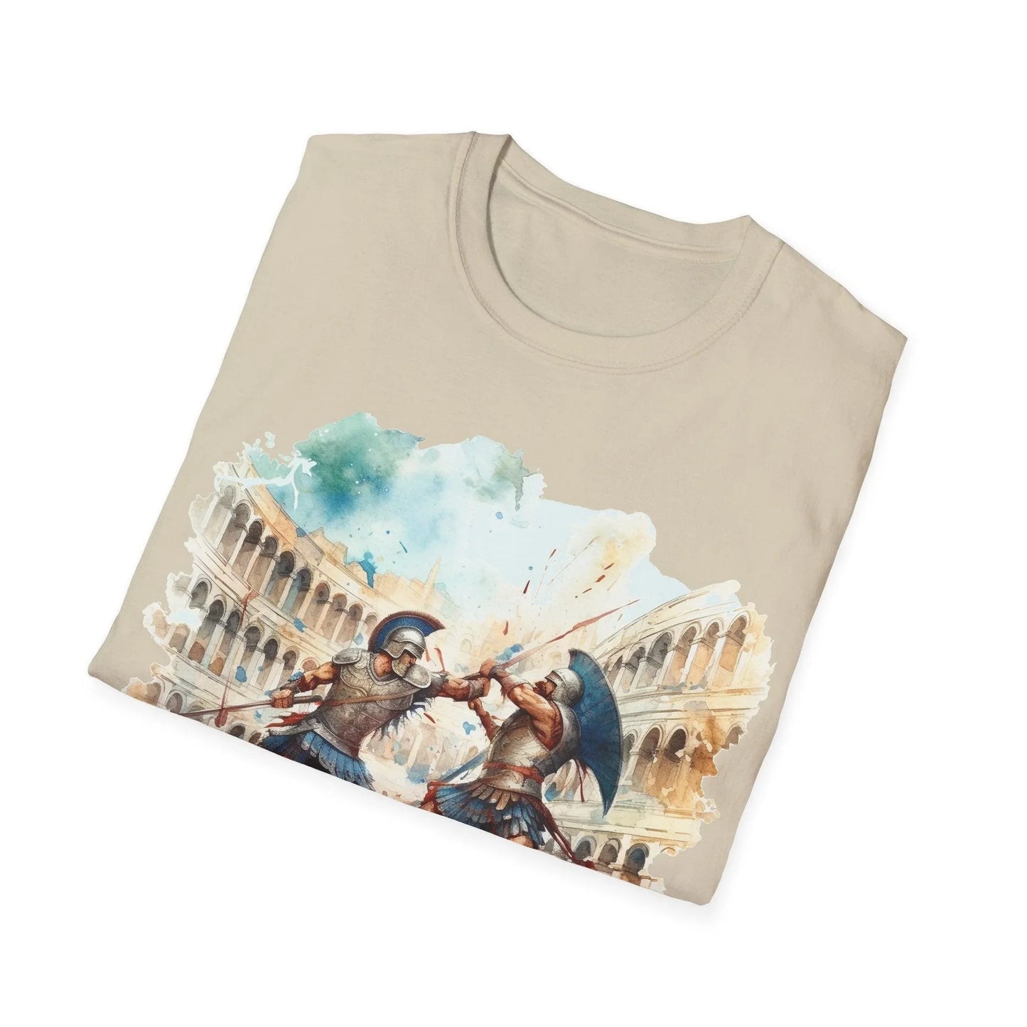 Close-up of the unisex softstyle fabric texture highlighting the smooth, relaxed fit in vibrant matte black color with