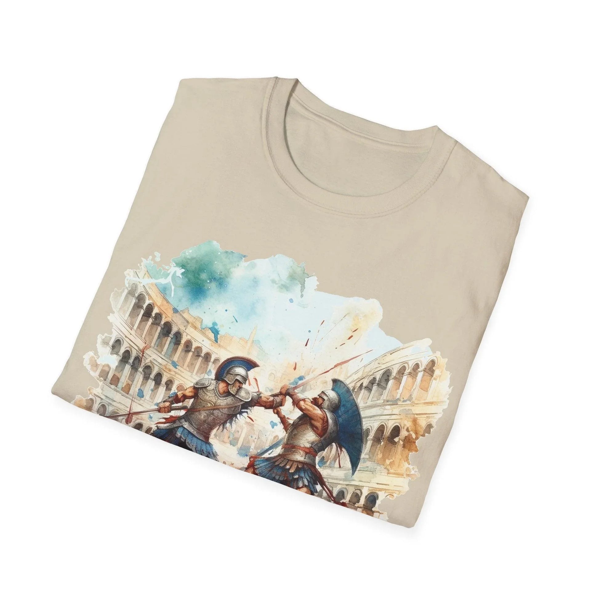 Close-up of the unisex softstyle fabric texture highlighting the smooth, relaxed fit in vibrant matte black color with