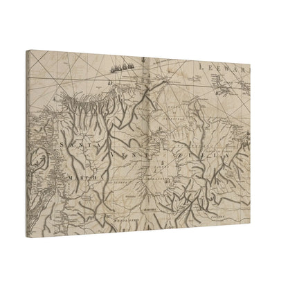 Close-up of textured canvas surface highlighting subtle brushstrokes and warm earth tones from the Coast of Tierra Firma