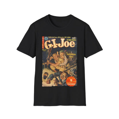 G.I. Joe No.12 unisex cotton crew neck T-shirt in black with regular fit, printed DTG design, short sleeves, Printify brand