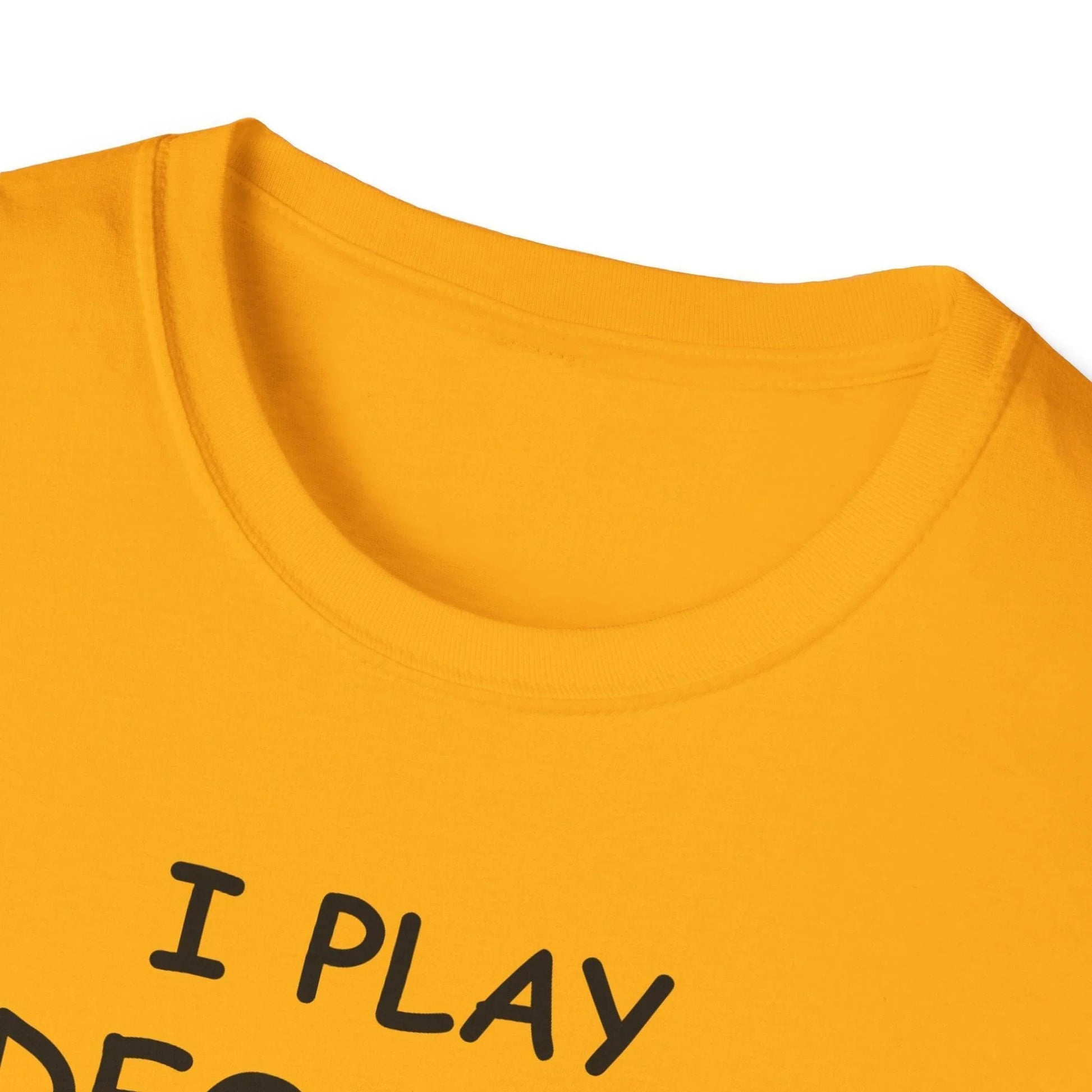 Close-up of the black unisex softstyle T-shirt's collar and shoulder stitching, showcasing reinforced neckline and smooth