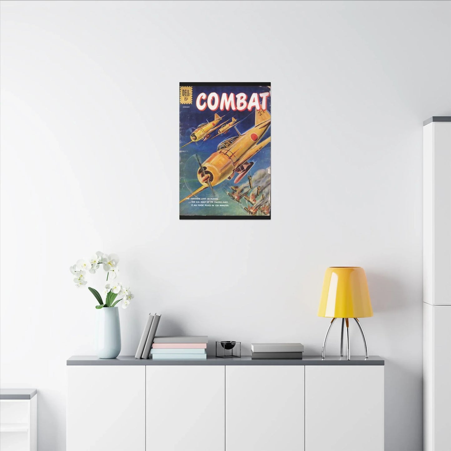 Close-up of the textured canvas surface highlighting the rugged, matte finish and subtle brushstroke details from the