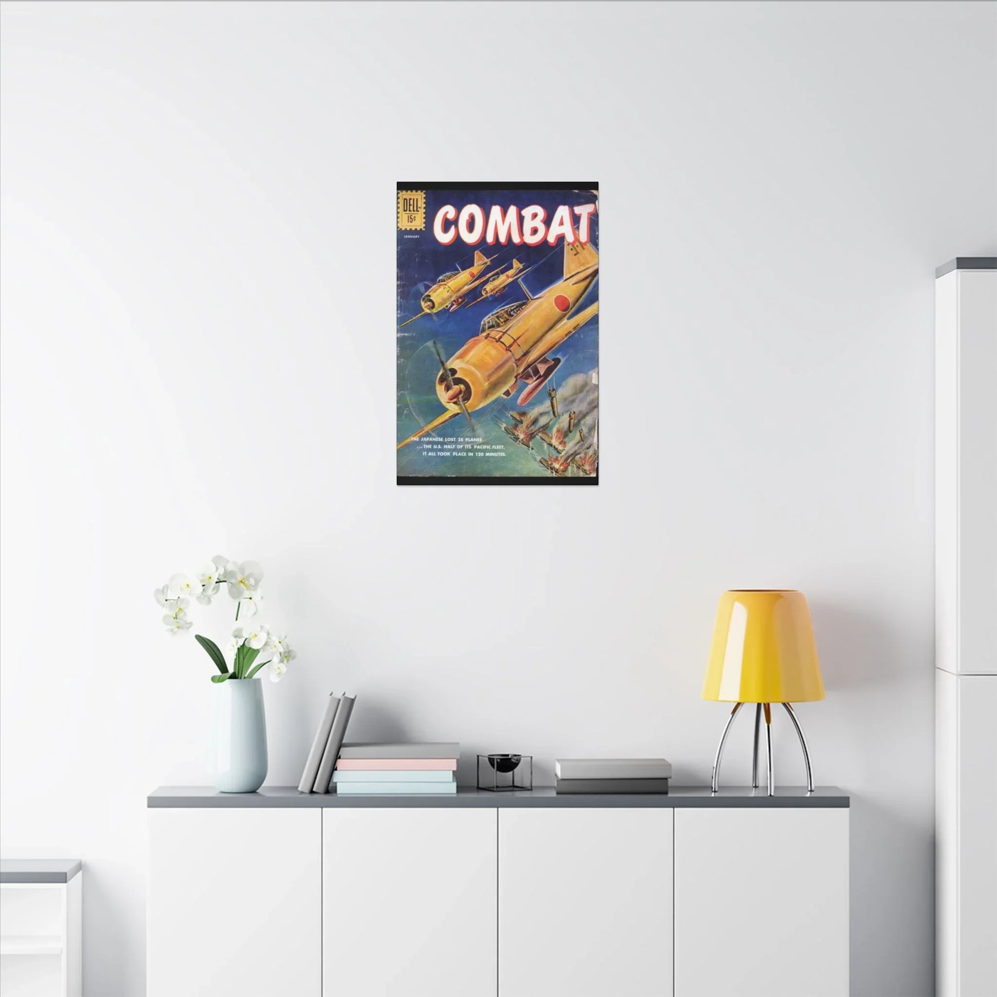 Close-up of the textured canvas surface highlighting the rugged, matte finish and subtle brushstroke details from the