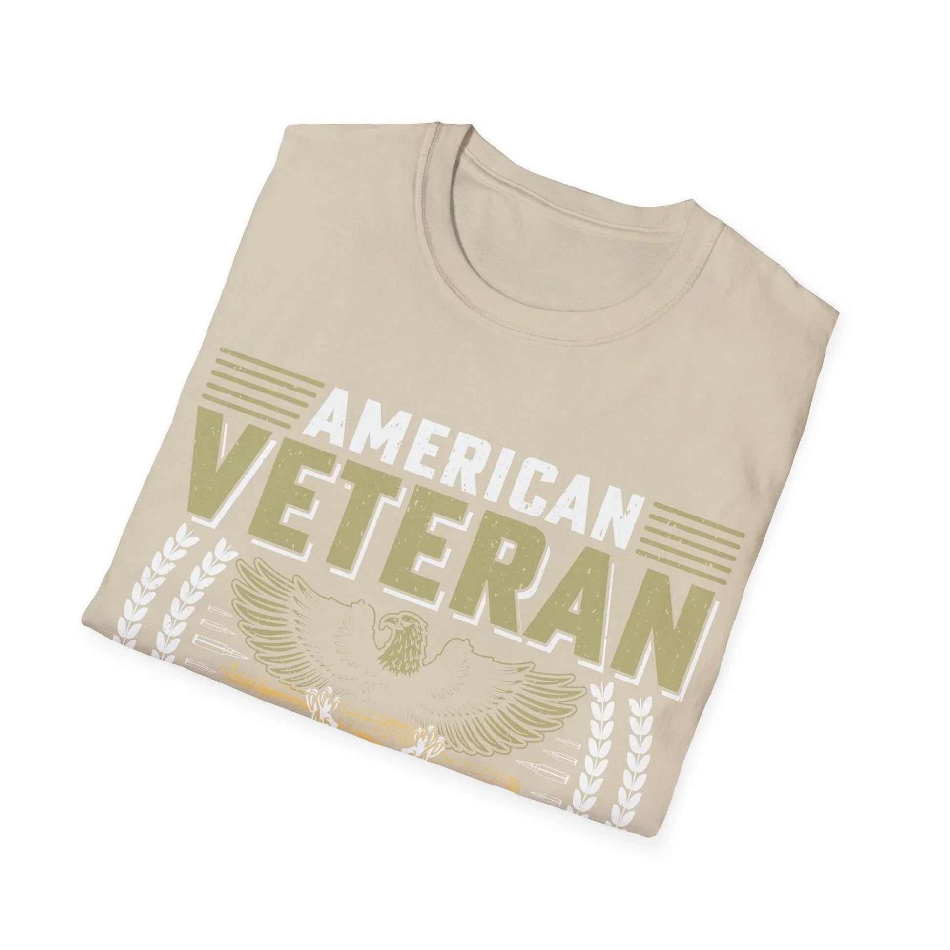 Close-up of the unisex softstyle T-shirt's relaxed fit and heather charcoal color, highlighting the smooth fabric texture