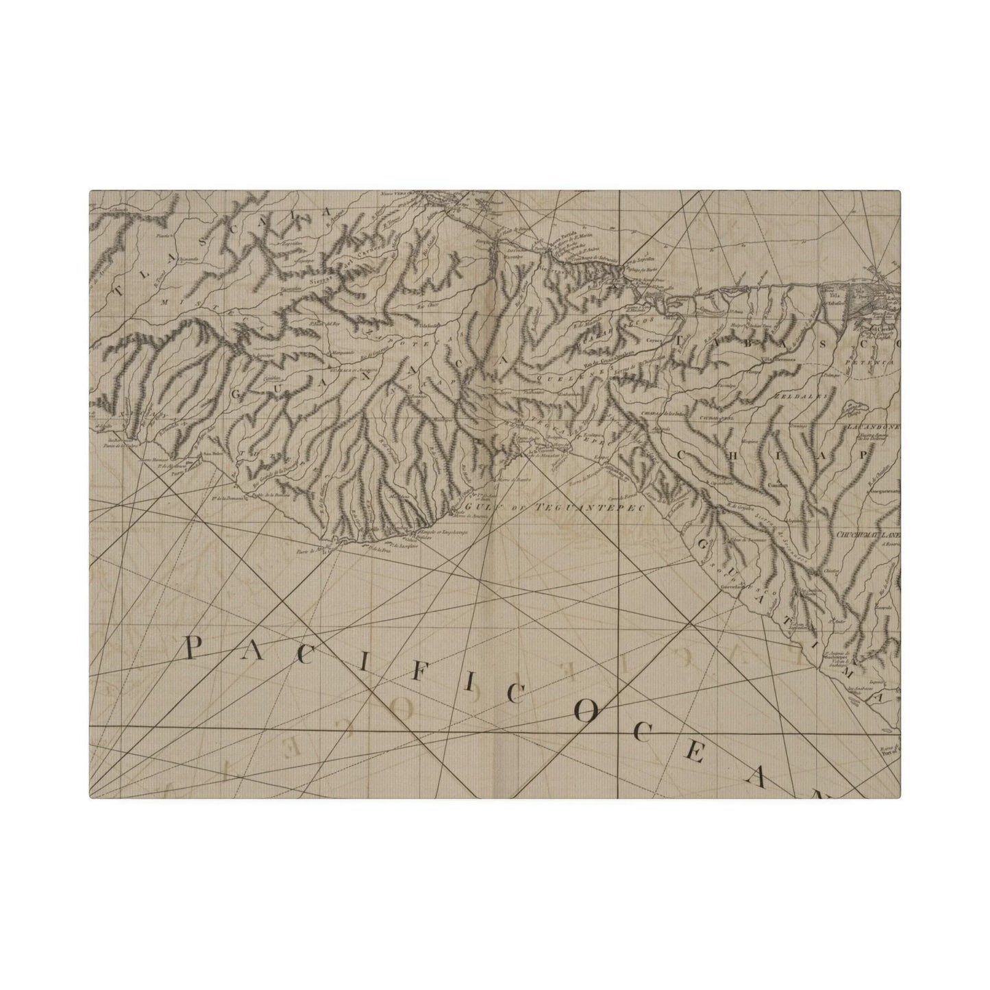 Close-up of the textured canvas surface highlighting subtle brushstroke details and warm earth-tone color variations of the