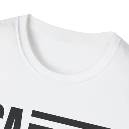 Close-up of the American Flag USA B&W T-Shirt's soft cotton fabric displaying subtle textured weave and crisp