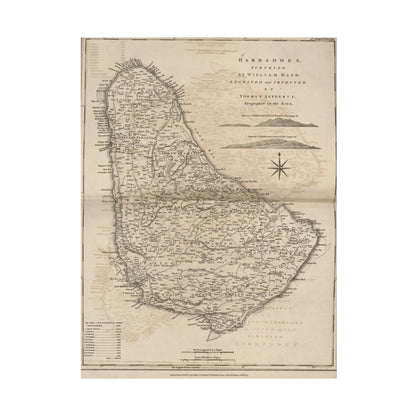 Printify Barbadoes canvas wall art, 24x36 inches, matte finish, eco-friendly sustainable wood frame for indoor home decor