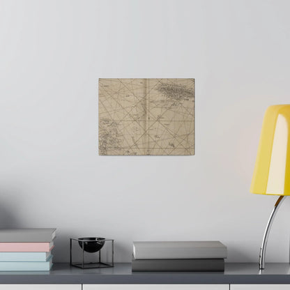 Detailed view of vibrant island map detail highlighting Jamaica and Cape Gracias a Rios on textured canvas, showing