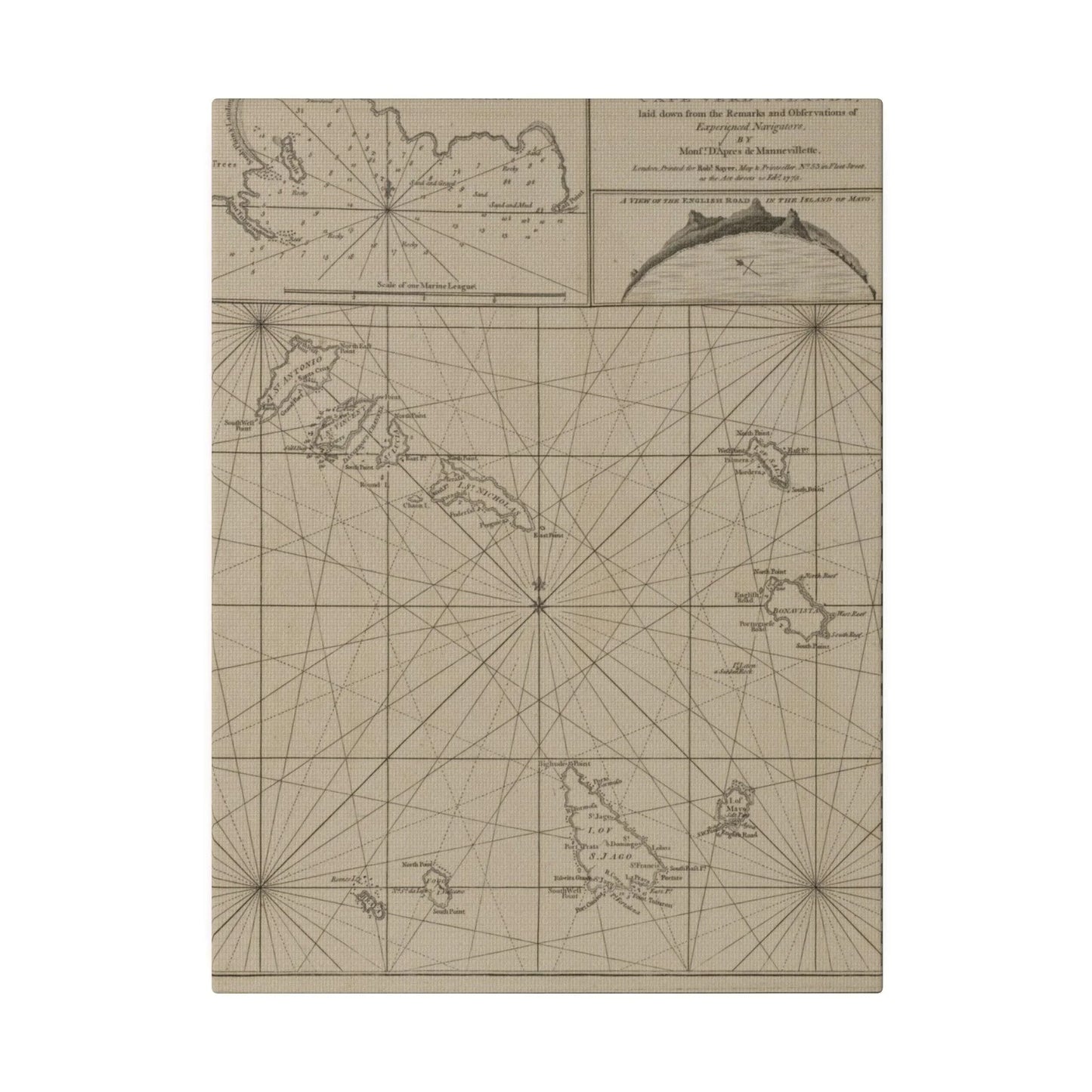 Close-up of textured canvas surface showcasing vibrant Cape Verde Islands map details and rich color variations