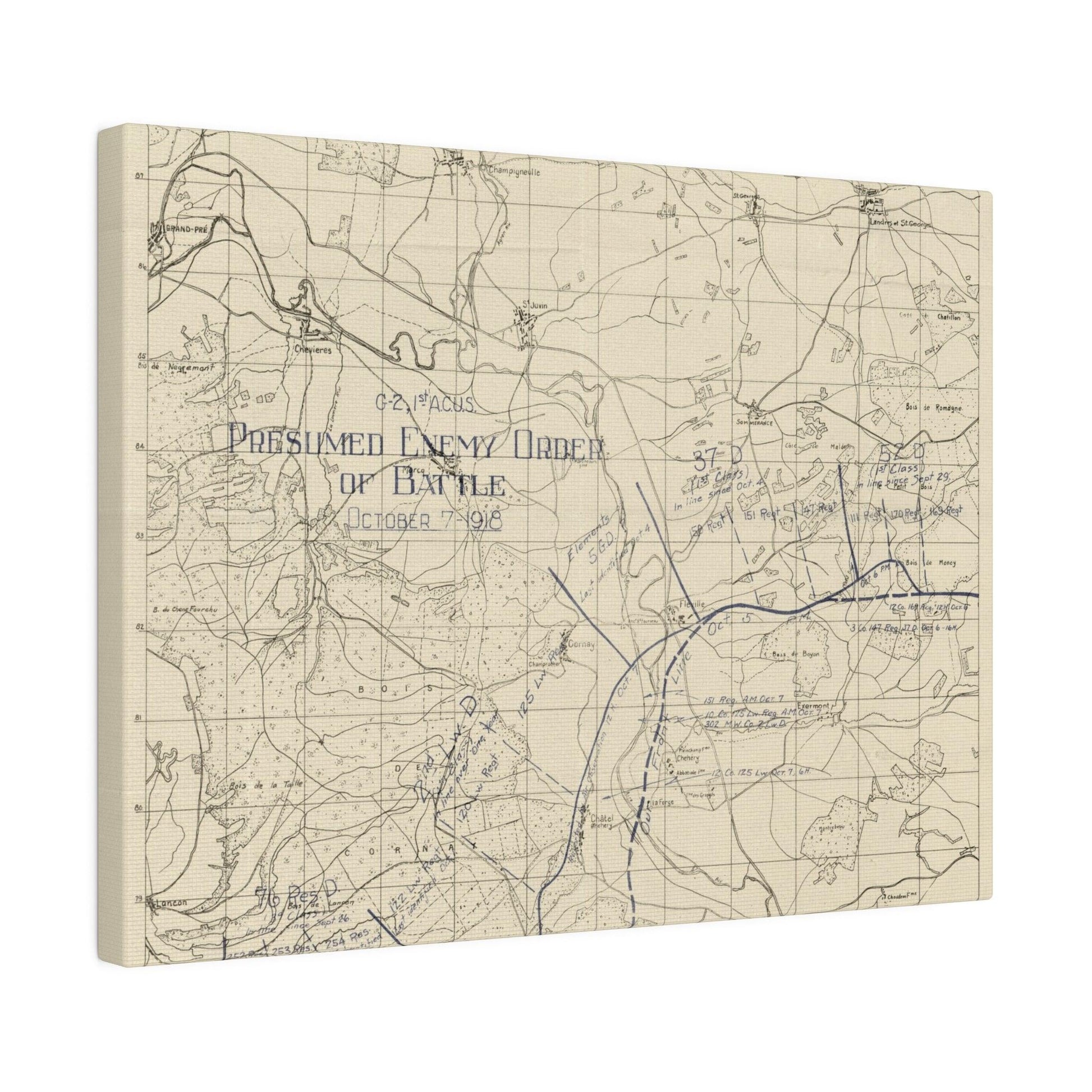 Sommerance Region, Presumed Enemy Order of Battle, October 7, 1918 - Pacific Sky Games