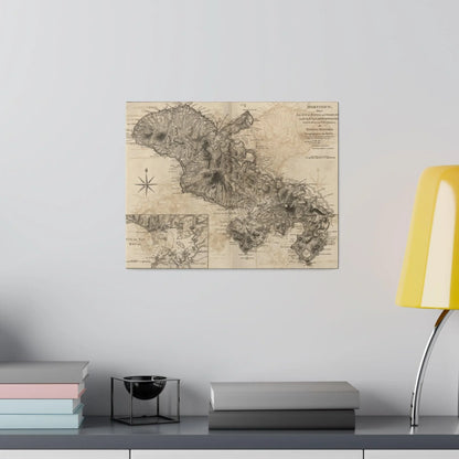 Close-up of the Martinico canvas corner showing textured fabric weave and precise stitched edges detail.