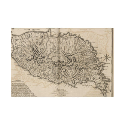 Close-up of the textured canvas material showcasing subtle wrinkles and natural fiber details of the Grenada piece.