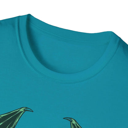 Close-up of the Cthulhu print showcasing detailed line work and vibrant color contrast on the relaxed fit, soft cotton