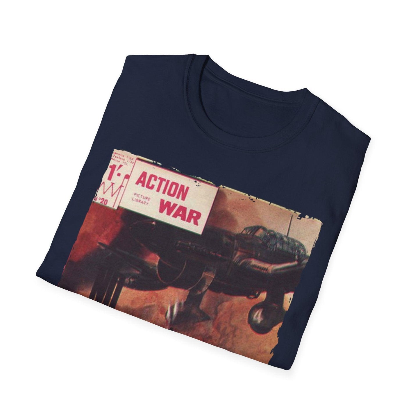 Close-up of the T-shirt’s soft cotton fabric displaying subtle heather pattern and relaxed fit neckline detail from a