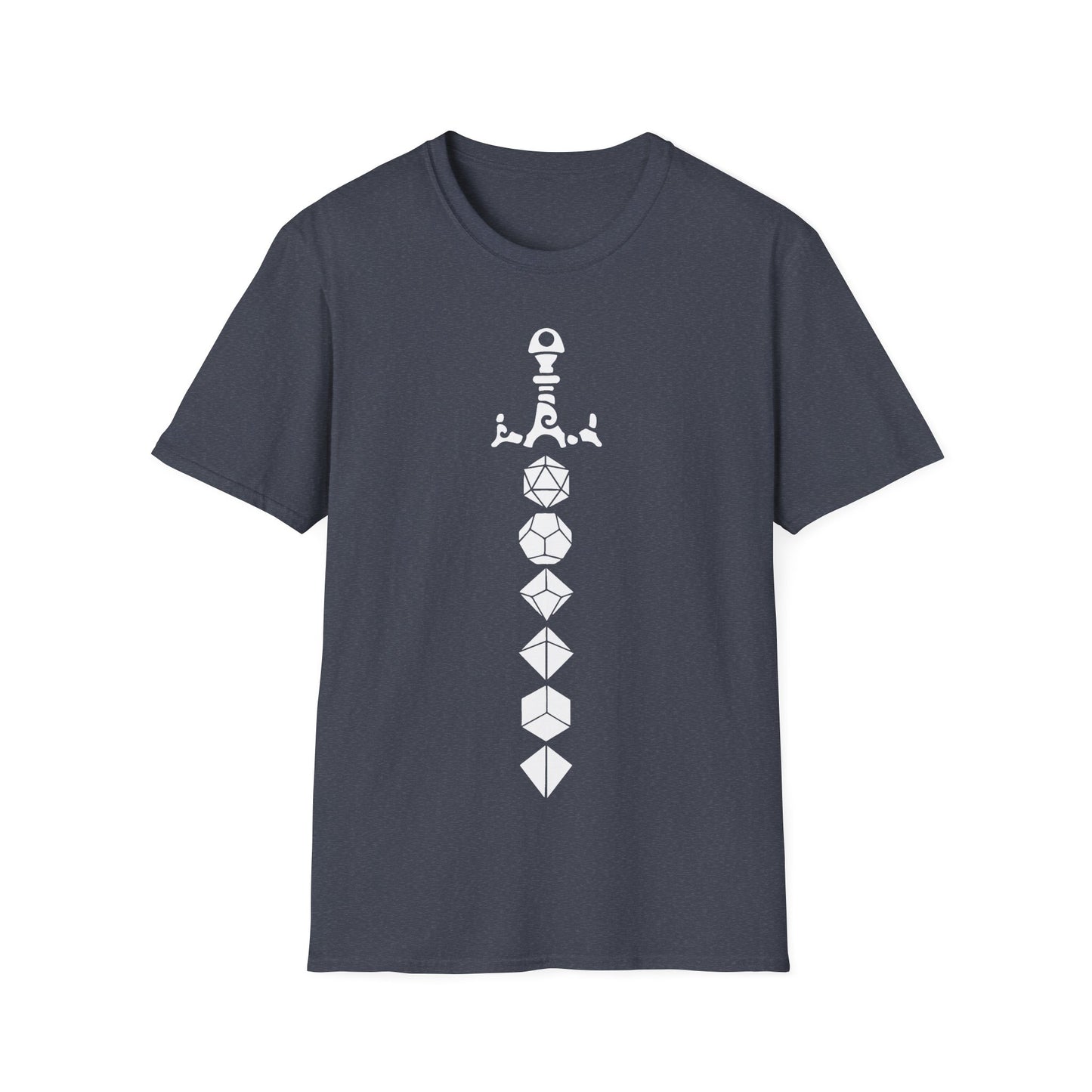 Dice Sword White - Unisex Softstyle T-Shirt