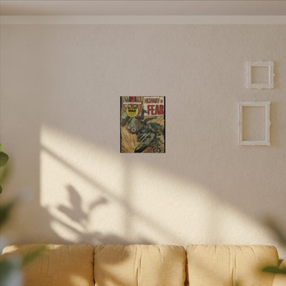 Close-up of the canvas material's textured surface highlighting vibrant color details and fine brushstroke finish for Action