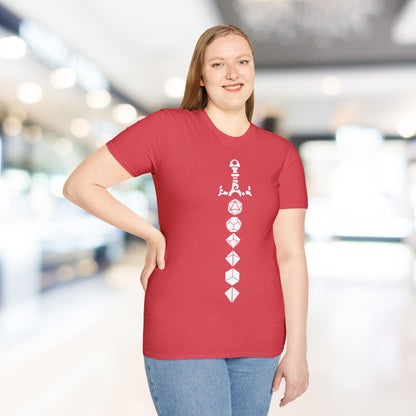 Dice Sword White - Unisex Softstyle T-Shirt