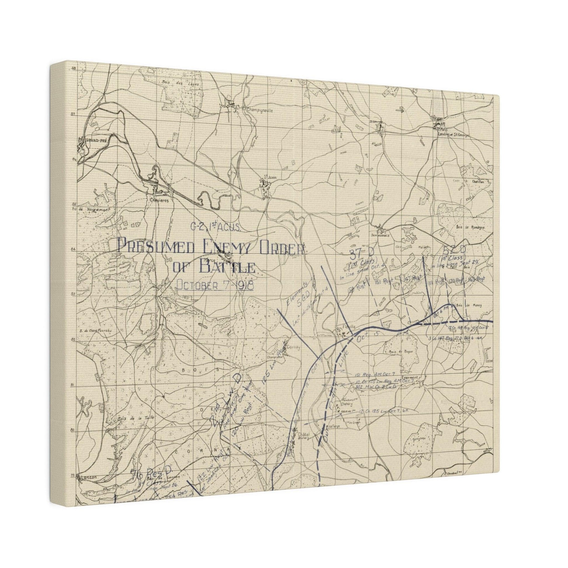 Sommerance Region, Presumed Enemy Order of Battle, October 7, 1918 - Pacific Sky Games