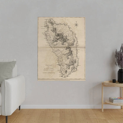 Close-up of the Dominica canvas showing textured surface and subtle color variations along the edges.